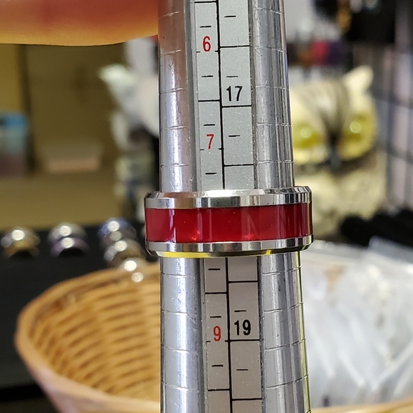 Enamal Stainless Steel Ring #40 size 8 - Picture 3 of 4